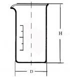 стакан высокий В-1-250 с делением