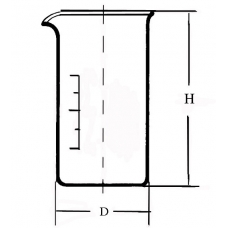 стакан высокий В-1-3000 с делением