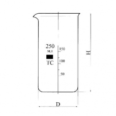 стакан высокий В-1-100 ТС с делением