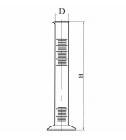 цилиндр 1-500 полипропиленовый с делением